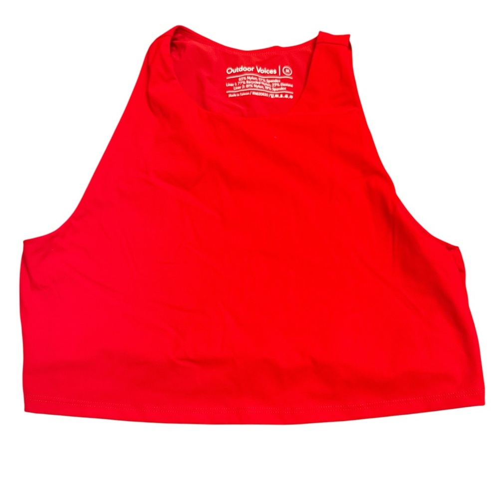 NEW Outdoor Voices Red Sleeveless Crop Top M